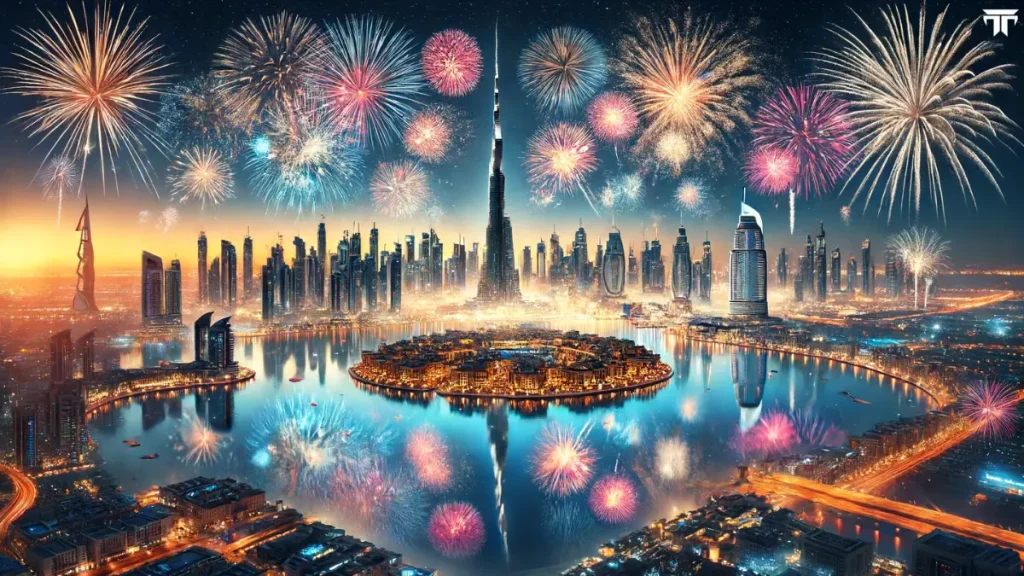 Fireworks in Dubai and Abu Dhabi