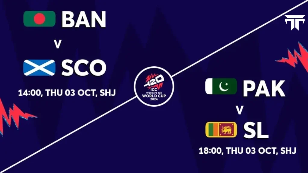 Bangladesh VS Scotland and Pakistan VS Sri Lanka