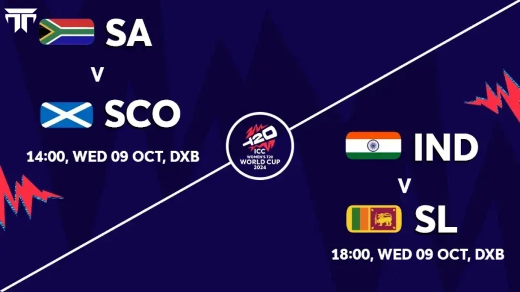 South Africa VS Scotland and India VS Sri Lanka