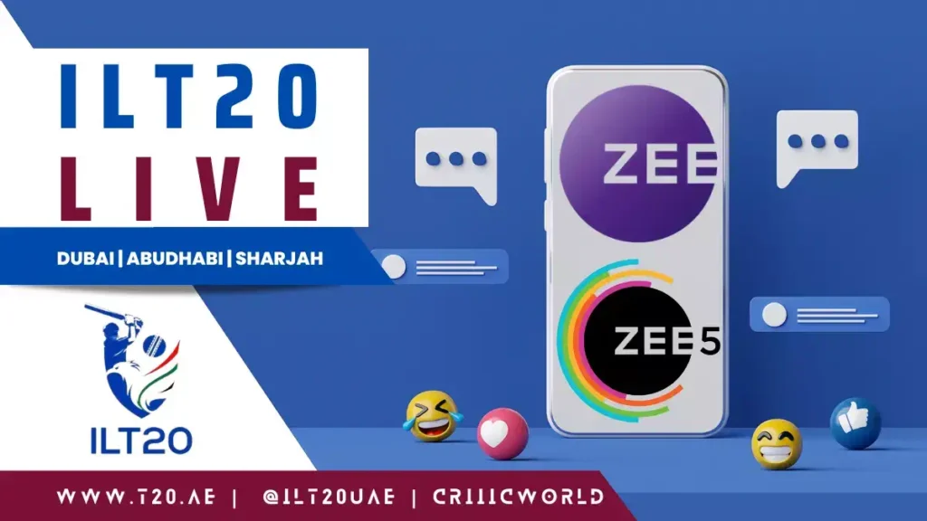 ILT20 LIVE Streaming on ZEE AND ZEE5 2025