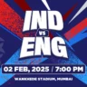 India vs England 5th T20I Mumbai Tickets