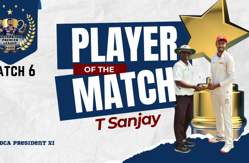 Natarajan Premier League 2025: Match 6 Review: SDCA PRESIDENT X1 vs SPARK SMASHER X1 TRICHY